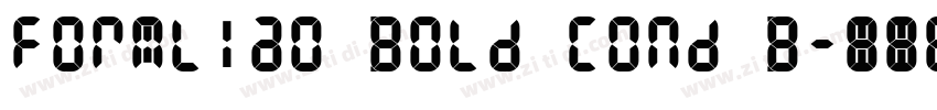 Formliao Bold cond B字体转换